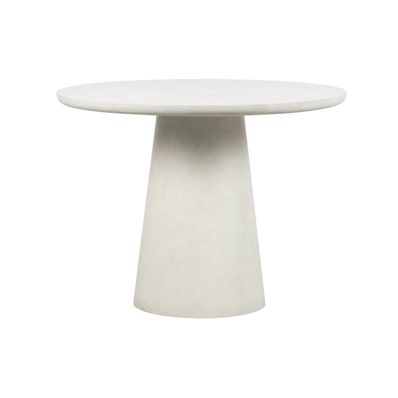 CONCRETE LOOK DINING TABLE LIGHT GREY FIBERGLASS 100       - DINING TABLES